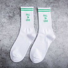 Load image into Gallery viewer, Fall In Love White Socks