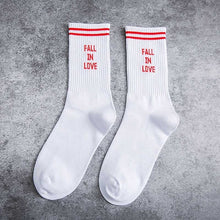 Load image into Gallery viewer, Fall In Love White Socks