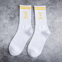 Load image into Gallery viewer, Fall In Love White Socks